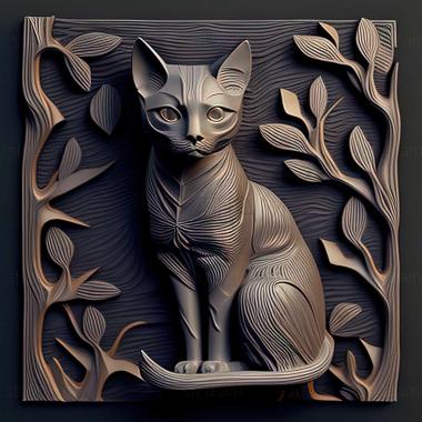 3D model Korat cat (STL)